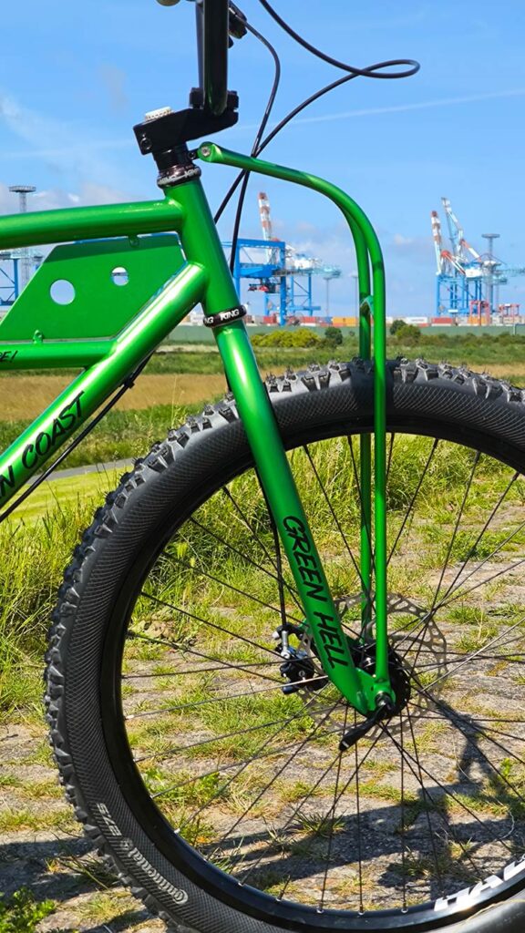 Gusset und Gabelbrücke des Green Hell Beach Cruisers.